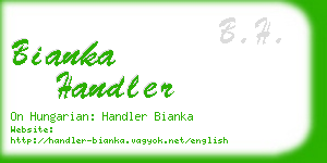 bianka handler business card